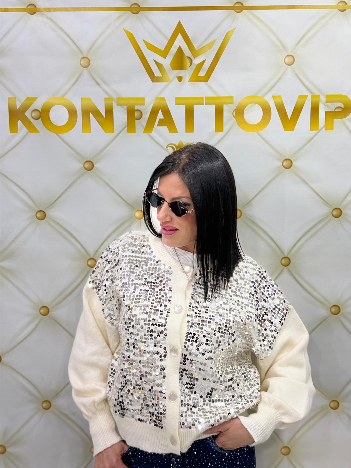 Golfino di lana con paillettes