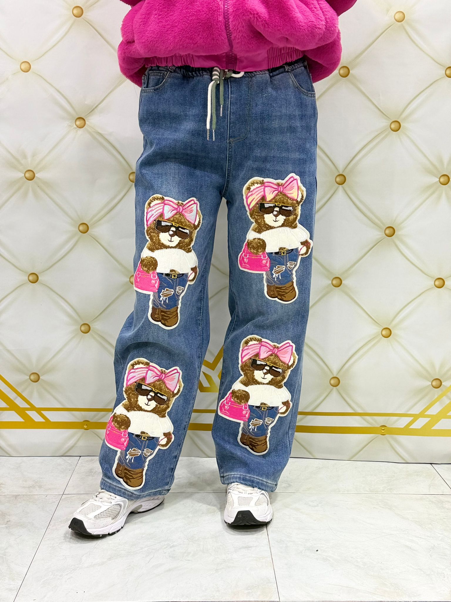Pantalone teddy pink